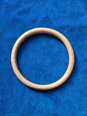 Simple Wooden Bangle Bracelet - Natural Wood